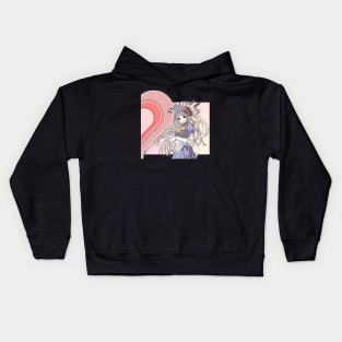 Crazy anime lady maid Kids Hoodie